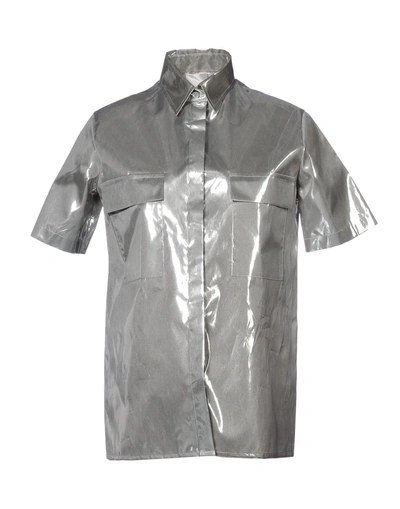 Shop Arthur Arbesser Solid Color Shirts & Blouses In Silver