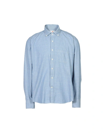 Shop Slowear Solid Color Shirt In Blue