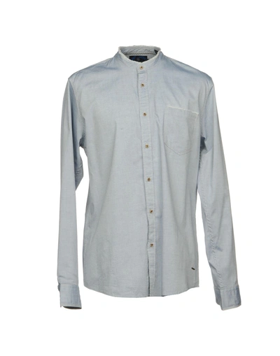 Shop Scotch & Soda Solid Color Shirt In Blue