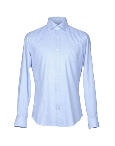 Shop Truzzi Patterned Shirt In Blue