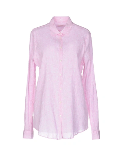 Shop Massimo Alba Floral Shirts & Blouses In Pink