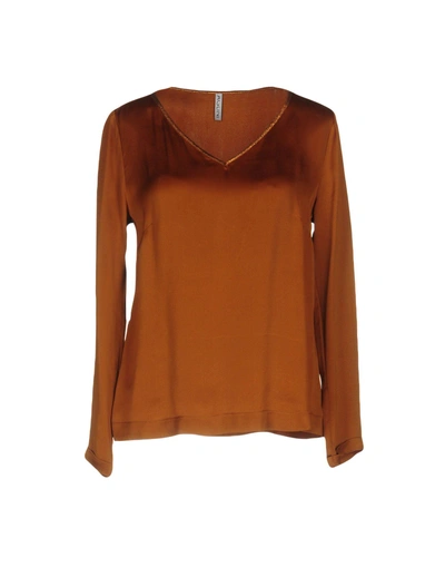 Shop Aglini Blouses In Brown