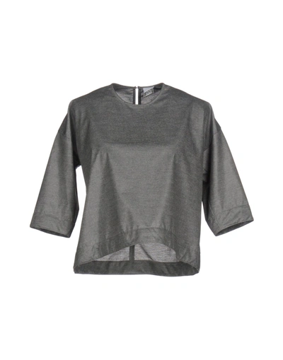Shop Jijil Woman T-shirt Light Grey Size 4 Polyester, Polyurethane Coated