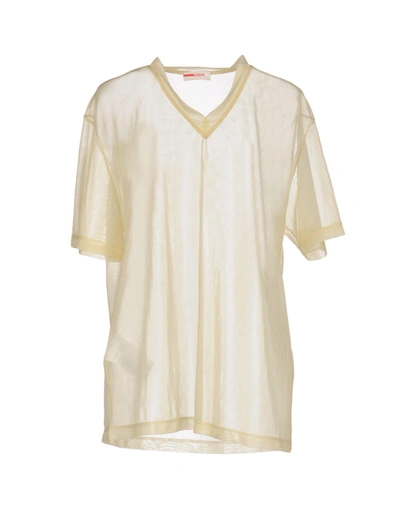Shop Prada Solid Color Shirts & Blouses In Light Yellow