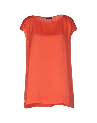 Shop Red Blouses In Coral