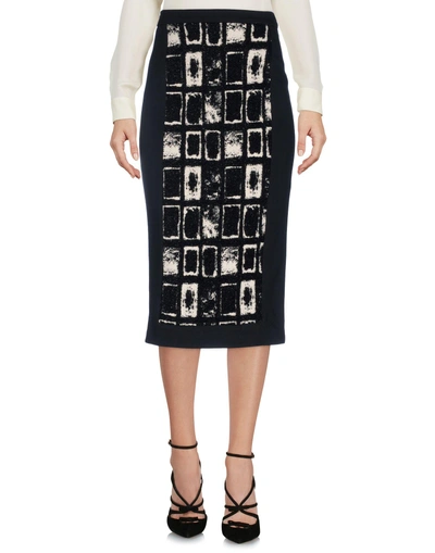 Shop Hanita Woman Midi Skirt Black Size 4 Cotton, Nylon, Elastane