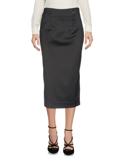 Shop Alessandro Dell'acqua Midi Skirts In Black