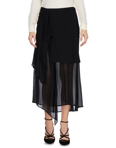 Shop Maria Calderara Midi Skirts In Black