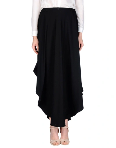 Shop Mm6 Maison Margiela 3/4 Length Skirts In Black