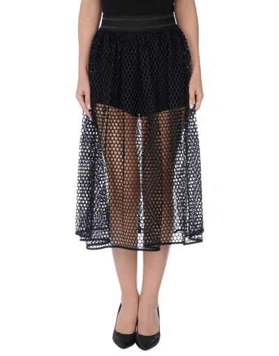 Shop Luxury Fashion 3/4 Length Skirts In Black