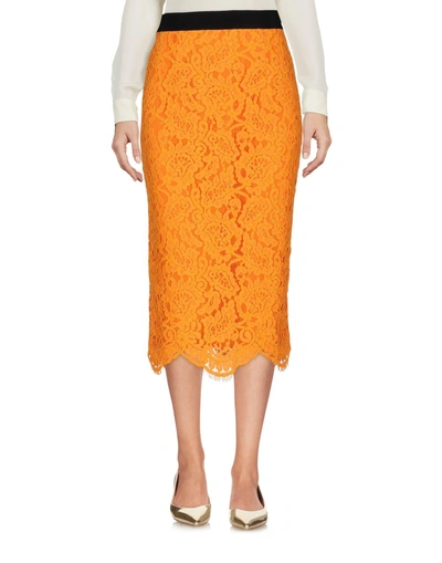 Shop Marco Bologna 3/4 Length Skirt In Orange