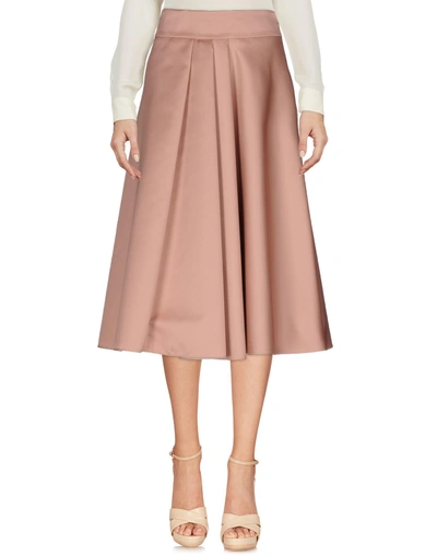 Shop Giorgio Grati Midi Skirts In Pastel Pink