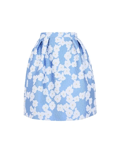 Shop Giorgio Grati Knee Length Skirts In Sky Blue