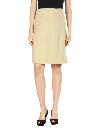 Shop Veronique Leroy Knee Length Skirt In Beige