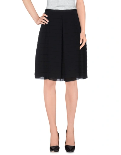 Shop Edward Achour Knee Length Skirt In Black
