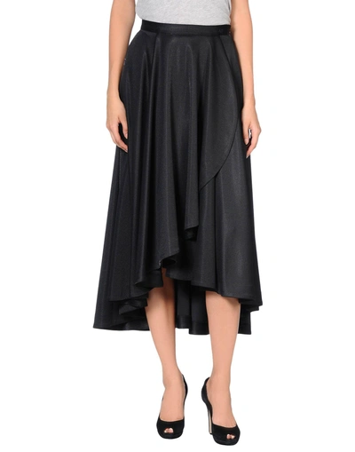 Shop Anrealage Knee Length Skirt In Black