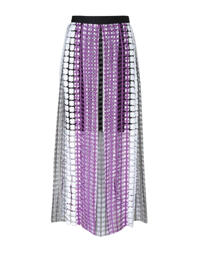 Shop Natargeorgiou Long Skirts In Purple