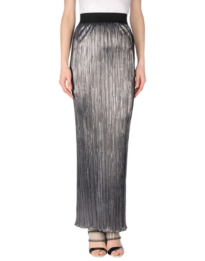 Shop Luxury Fashion Maxi Skirts In Steel Grey