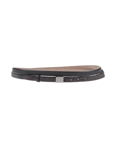 Shop Brunello Cucinelli Thin Belt In Black