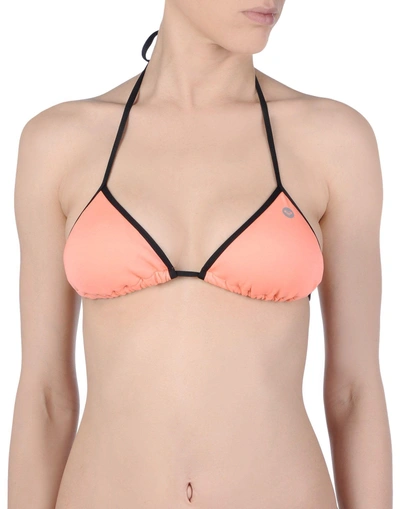 Shop Roxy Bikini Tops In Salmon Pink