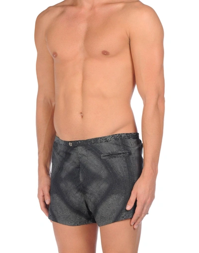 Shop Roberto Cavalli Beachwear Swim Shorts In Black