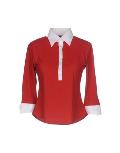 Shop Caliban Polo Shirt In Red