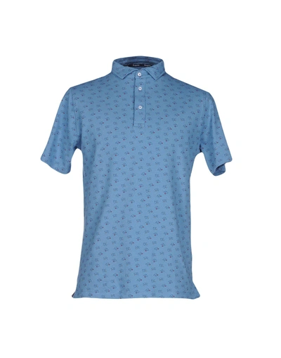 Shop Bagutta Polo Shirt In Sky Blue