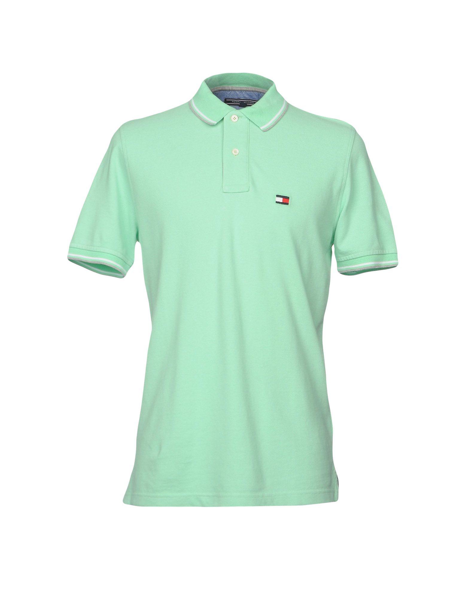 tommy hilfiger green polo shirt
