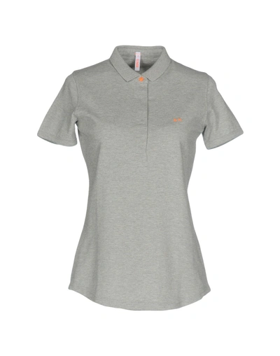 Shop Sun 68 Polo Shirt In Grey