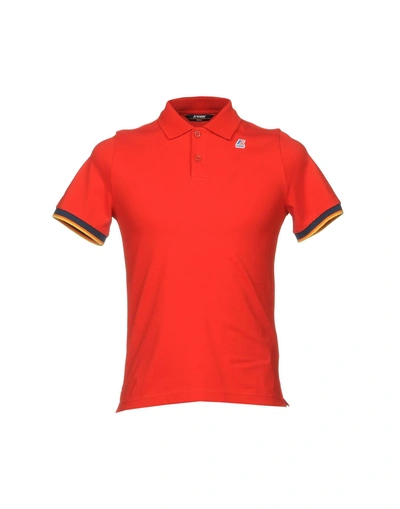 Shop K-way Polo Shirt In Red
