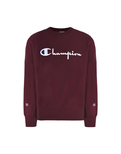 Shop Champion Sweatshirts In Maroon