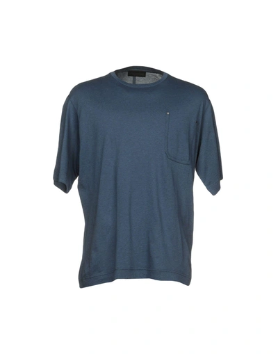 Shop Diesel Black Gold T-shirts In Slate Blue