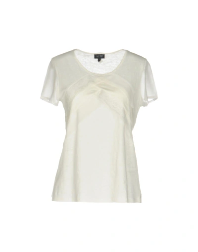 Shop Armani Jeans T-shirts In White