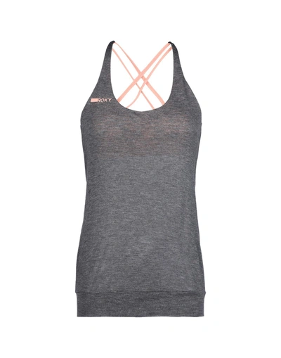 Shop Roxy Sports Bras And Performance Tops In Grey