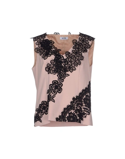 Shop Moschino Cheap And Chic Top In Pale Pink
