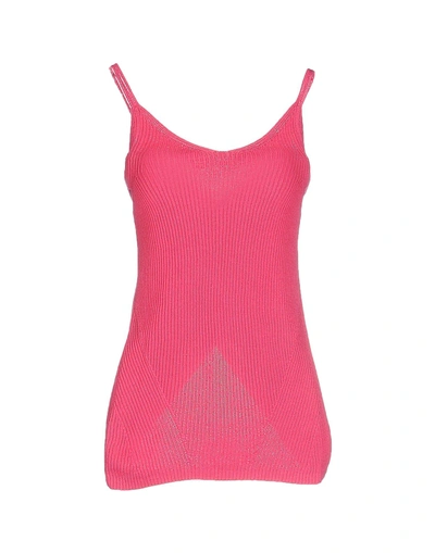 Shop Mm6 Maison Margiela Top In Fuchsia