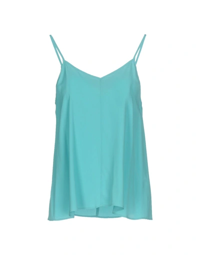Shop Atos Lombardini Top In Turquoise