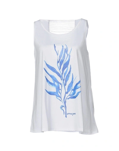 Shop Armani Jeans Tank Tops In White