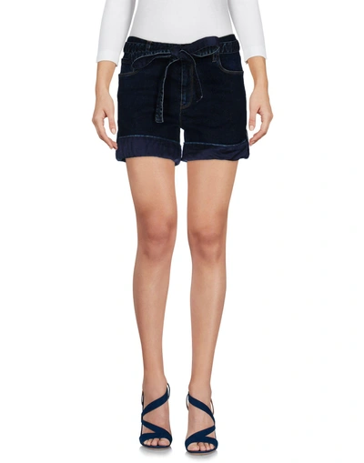 Shop Prada Denim Shorts In Blue