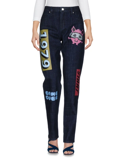 Shop American Retro Denim Pants In Blue