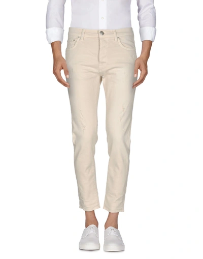 Shop Aglini Jeans In Beige