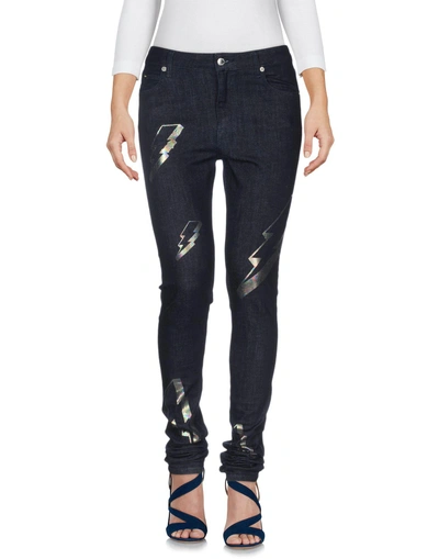 Shop American Retro Denim Pants In Blue