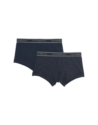 Shop Emporio Armani Boxer In Dark Blue