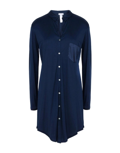 Shop Hanro Nightgowns In Dark Blue