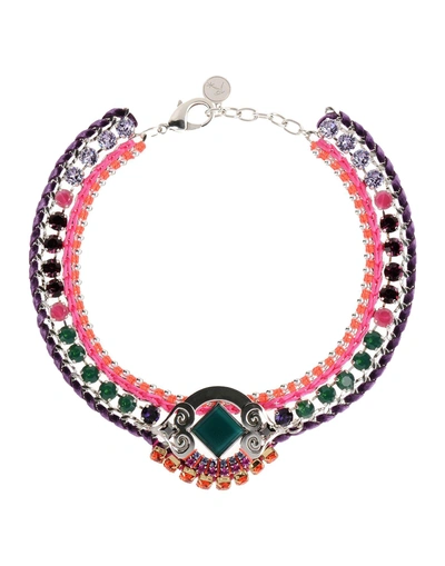 Shop Reminiscence Necklace In Fuchsia