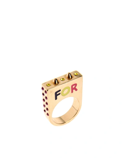 Shop Maria Francesca Pepe Ring In Gold