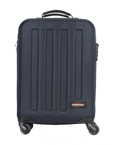 Shop Eastpak Wheeled Luggage In Dark Blue