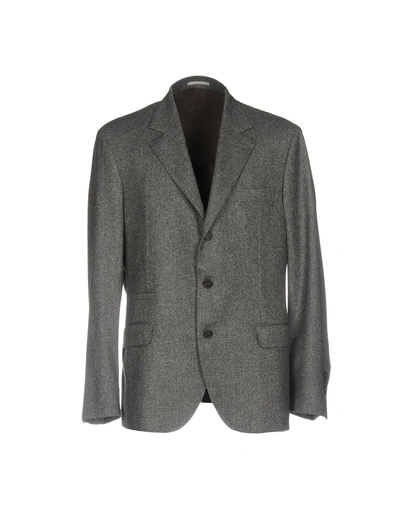 Shop Brunello Cucinelli Blazer In Grey
