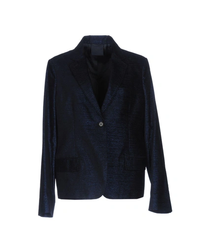 Shop Aspesi Blazer In Dark Blue