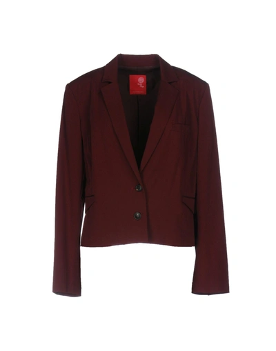 Shop Boule De Neige Blazer In Maroon